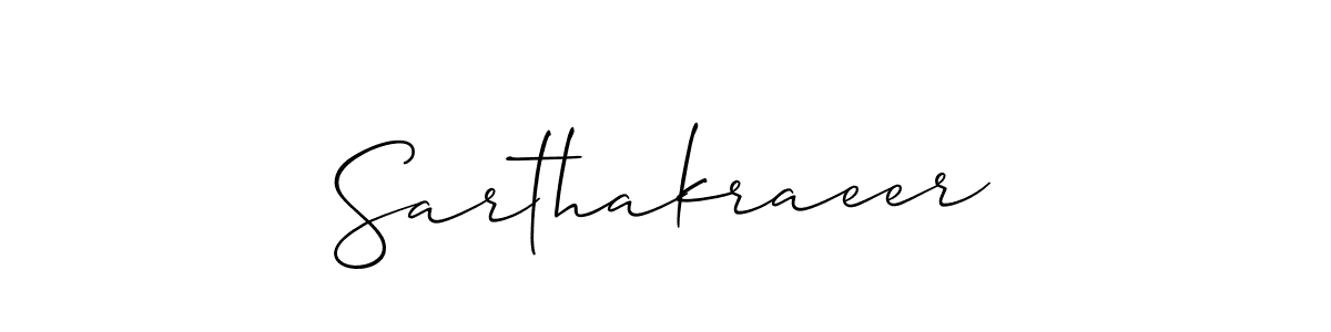 Sarthakraeer stylish signature style. Best Handwritten Sign (Allison_Script) for my name. Handwritten Signature Collection Ideas for my name Sarthakraeer. Sarthakraeer signature style 2 images and pictures png
