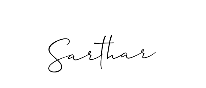 Sarthar stylish signature style. Best Handwritten Sign (Allison_Script) for my name. Handwritten Signature Collection Ideas for my name Sarthar. Sarthar signature style 2 images and pictures png