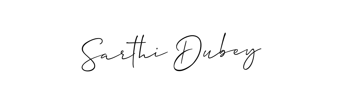 Allison_Script is a professional signature style that is perfect for those who want to add a touch of class to their signature. It is also a great choice for those who want to make their signature more unique. Get Sarthi Dubey name to fancy signature for free. Sarthi Dubey signature style 2 images and pictures png