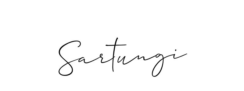 Design your own signature with our free online signature maker. With this signature software, you can create a handwritten (Allison_Script) signature for name Sartungi. Sartungi signature style 2 images and pictures png
