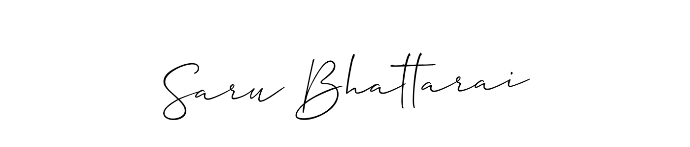 You should practise on your own different ways (Allison_Script) to write your name (Saru Bhattarai) in signature. don't let someone else do it for you. Saru Bhattarai signature style 2 images and pictures png