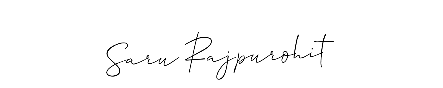 This is the best signature style for the Saru Rajpurohit name. Also you like these signature font (Allison_Script). Mix name signature. Saru Rajpurohit signature style 2 images and pictures png