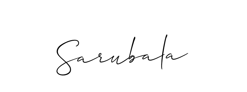 Sarubala stylish signature style. Best Handwritten Sign (Allison_Script) for my name. Handwritten Signature Collection Ideas for my name Sarubala. Sarubala signature style 2 images and pictures png