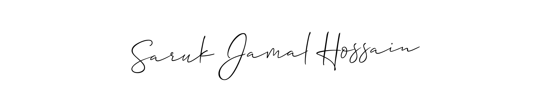 How to make Saruk Jamal Hossain signature? Allison_Script is a professional autograph style. Create handwritten signature for Saruk Jamal Hossain name. Saruk Jamal Hossain signature style 2 images and pictures png