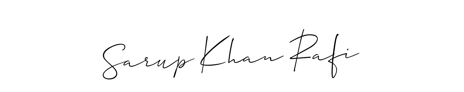 How to Draw Sarup Khan Rafi signature style? Allison_Script is a latest design signature styles for name Sarup Khan Rafi. Sarup Khan Rafi signature style 2 images and pictures png