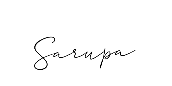 Allison_Script is a professional signature style that is perfect for those who want to add a touch of class to their signature. It is also a great choice for those who want to make their signature more unique. Get Sarupa name to fancy signature for free. Sarupa signature style 2 images and pictures png
