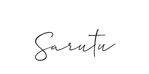 Use a signature maker to create a handwritten signature online. With this signature software, you can design (Allison_Script) your own signature for name Sarutu. Sarutu signature style 2 images and pictures png