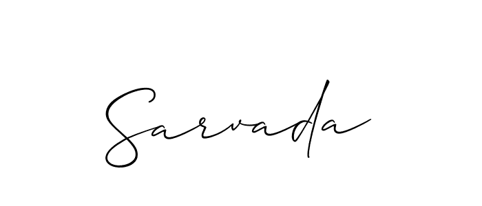 How to Draw Sarvada signature style? Allison_Script is a latest design signature styles for name Sarvada. Sarvada signature style 2 images and pictures png