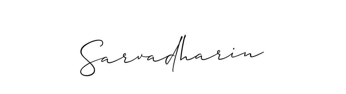 The best way (Allison_Script) to make a short signature is to pick only two or three words in your name. The name Sarvadharin include a total of six letters. For converting this name. Sarvadharin signature style 2 images and pictures png