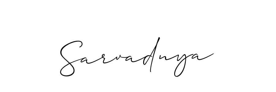 Also we have Sarvadnya name is the best signature style. Create professional handwritten signature collection using Allison_Script autograph style. Sarvadnya signature style 2 images and pictures png