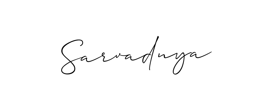 Also we have Sarvadnya name is the best signature style. Create professional handwritten signature collection using Allison_Script autograph style. Sarvadnya signature style 2 images and pictures png