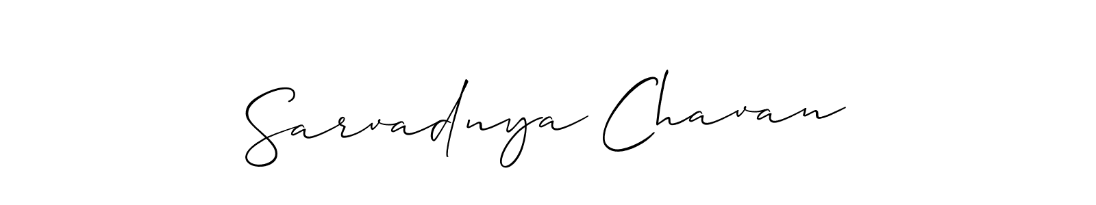 You should practise on your own different ways (Allison_Script) to write your name (Sarvadnya Chavan) in signature. don't let someone else do it for you. Sarvadnya Chavan signature style 2 images and pictures png