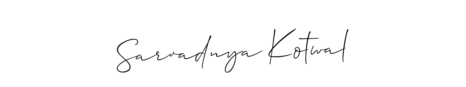 Also we have Sarvadnya Kotwal name is the best signature style. Create professional handwritten signature collection using Allison_Script autograph style. Sarvadnya Kotwal signature style 2 images and pictures png