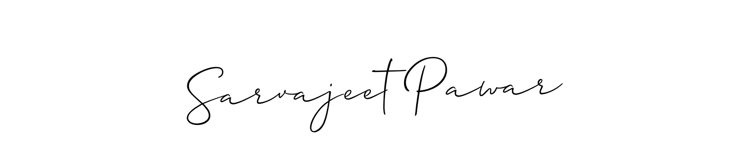 How to make Sarvajeet Pawar signature? Allison_Script is a professional autograph style. Create handwritten signature for Sarvajeet Pawar name. Sarvajeet Pawar signature style 2 images and pictures png