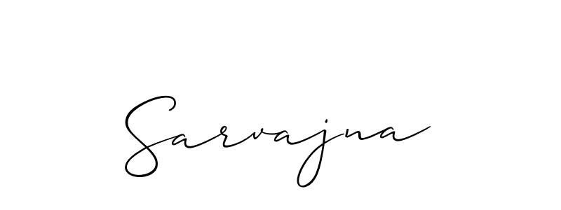 Best and Professional Signature Style for Sarvajna. Allison_Script Best Signature Style Collection. Sarvajna signature style 2 images and pictures png