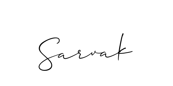 Sarvak stylish signature style. Best Handwritten Sign (Allison_Script) for my name. Handwritten Signature Collection Ideas for my name Sarvak. Sarvak signature style 2 images and pictures png