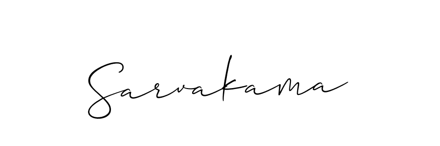 The best way (Allison_Script) to make a short signature is to pick only two or three words in your name. The name Sarvakama include a total of six letters. For converting this name. Sarvakama signature style 2 images and pictures png