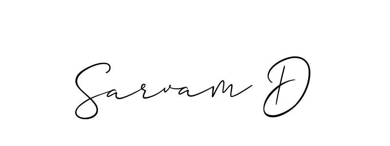 if you are searching for the best signature style for your name Sarvam D. so please give up your signature search. here we have designed multiple signature styles  using Allison_Script. Sarvam D signature style 2 images and pictures png