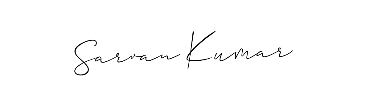 Design your own signature with our free online signature maker. With this signature software, you can create a handwritten (Allison_Script) signature for name Sarvan Kumar. Sarvan Kumar signature style 2 images and pictures png