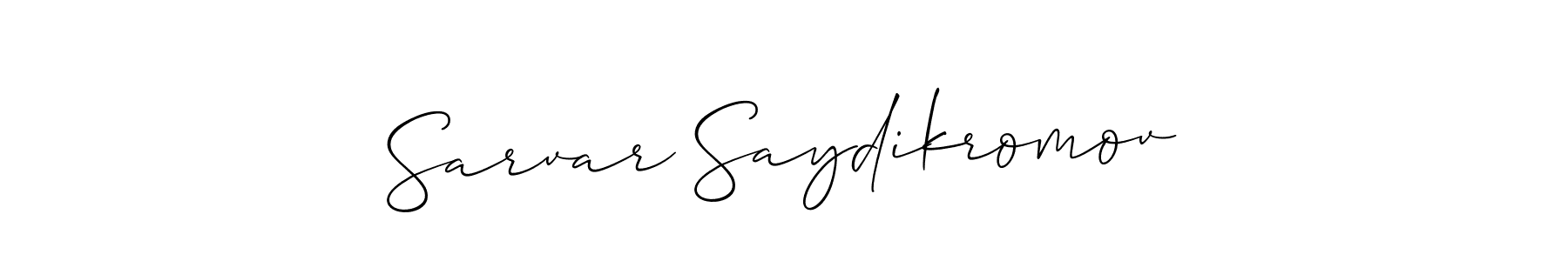 See photos of Sarvar Saydikromov official signature by Spectra . Check more albums & portfolios. Read reviews & check more about Allison_Script font. Sarvar Saydikromov signature style 2 images and pictures png