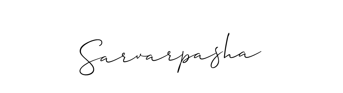 How to make Sarvarpasha name signature. Use Allison_Script style for creating short signs online. This is the latest handwritten sign. Sarvarpasha signature style 2 images and pictures png