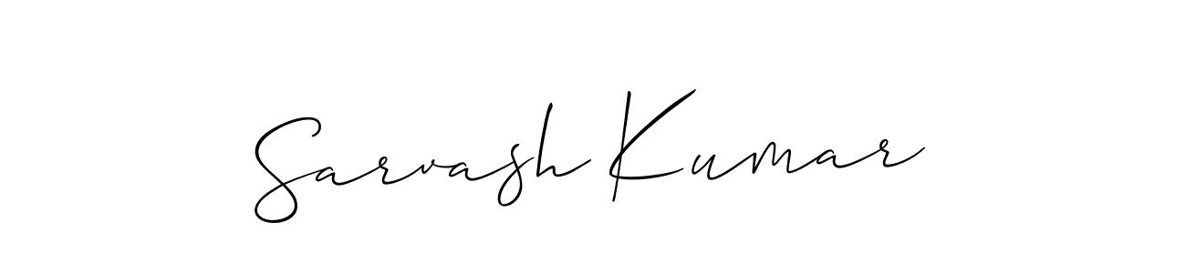 Design your own signature with our free online signature maker. With this signature software, you can create a handwritten (Allison_Script) signature for name Sarvash Kumar. Sarvash Kumar signature style 2 images and pictures png
