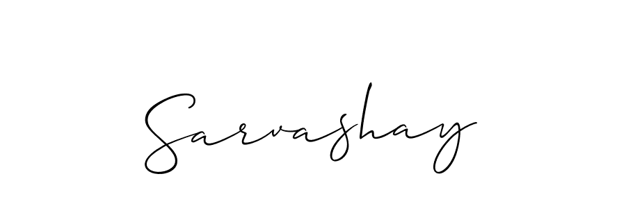 How to make Sarvashay name signature. Use Allison_Script style for creating short signs online. This is the latest handwritten sign. Sarvashay signature style 2 images and pictures png