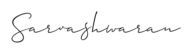 Explore multiple handwriting variations for Sarvashwaran including this stunning Allison_Script design. Free to use across all platforms. Sarvashwaran signature style 2 images and pictures png