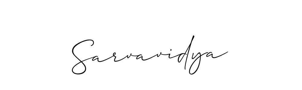 Make a beautiful signature design for name Sarvavidya. With this signature (Allison_Script) style, you can create a handwritten signature for free. Sarvavidya signature style 2 images and pictures png