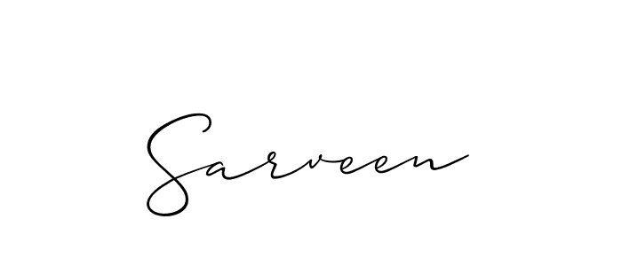 Create a beautiful signature design for name Sarveen. With this signature (Allison_Script) fonts, you can make a handwritten signature for free. Sarveen signature style 2 images and pictures png