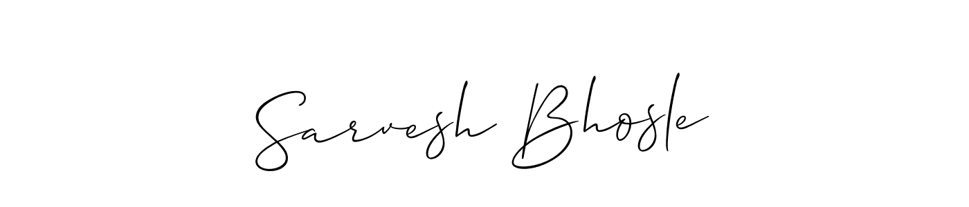 How to make Sarvesh Bhosle name signature. Use Allison_Script style for creating short signs online. This is the latest handwritten sign. Sarvesh Bhosle signature style 2 images and pictures png