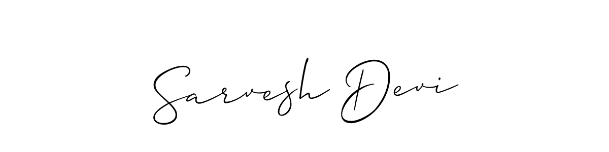 Also we have Sarvesh Devi name is the best signature style. Create professional handwritten signature collection using Allison_Script autograph style. Sarvesh Devi signature style 2 images and pictures png