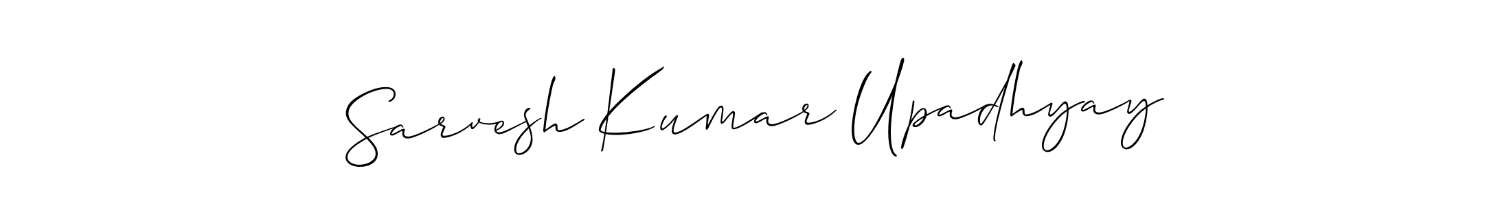 How to make Sarvesh Kumar Upadhyay name signature. Use Allison_Script style for creating short signs online. This is the latest handwritten sign. Sarvesh Kumar Upadhyay signature style 2 images and pictures png