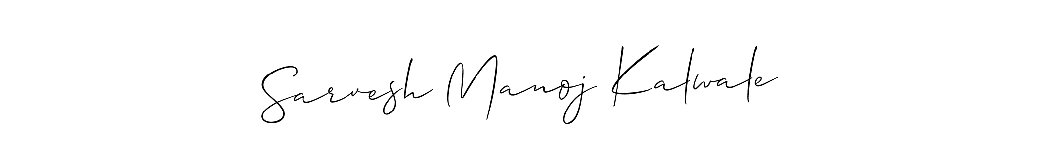 Allison_Script is a professional signature style that is perfect for those who want to add a touch of class to their signature. It is also a great choice for those who want to make their signature more unique. Get Sarvesh Manoj Kalwale name to fancy signature for free. Sarvesh Manoj Kalwale signature style 2 images and pictures png