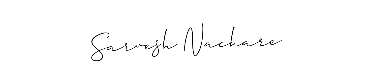 Design your own signature with our free online signature maker. With this signature software, you can create a handwritten (Allison_Script) signature for name Sarvesh Nachare. Sarvesh Nachare signature style 2 images and pictures png
