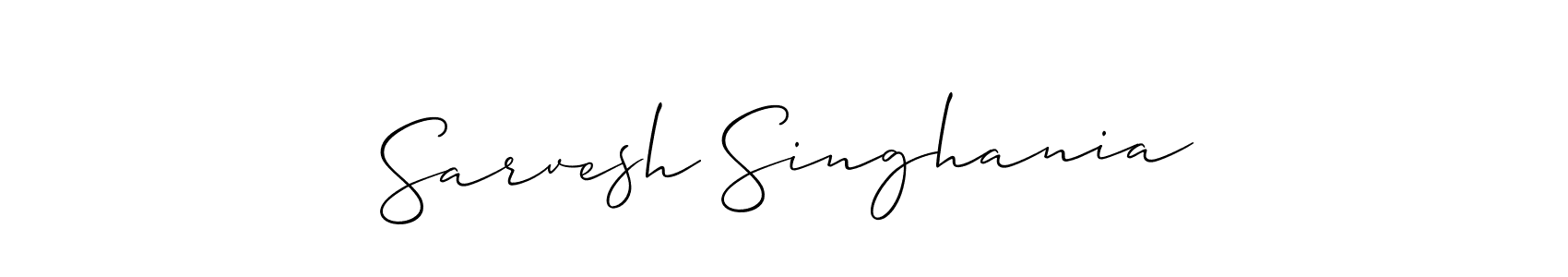 Make a short Sarvesh Singhania signature style. Manage your documents anywhere anytime using Allison_Script. Create and add eSignatures, submit forms, share and send files easily. Sarvesh Singhania signature style 2 images and pictures png