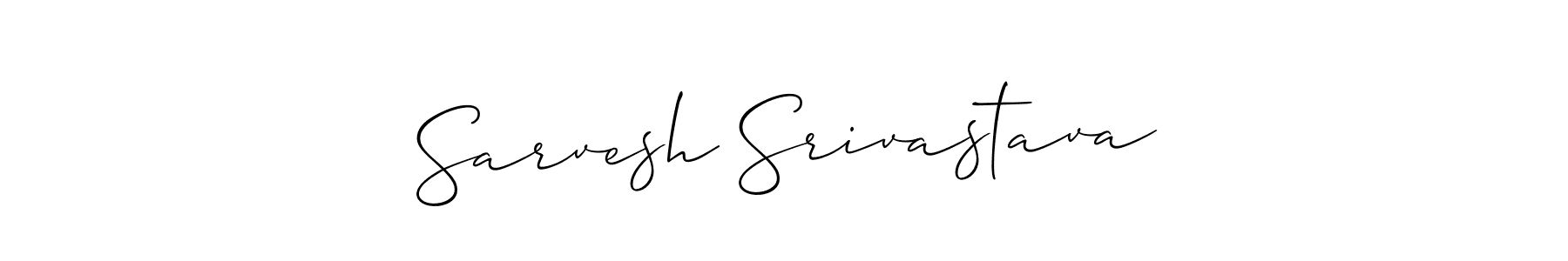 The best way (Allison_Script) to make a short signature is to pick only two or three words in your name. The name Sarvesh Srivastava include a total of six letters. For converting this name. Sarvesh Srivastava signature style 2 images and pictures png