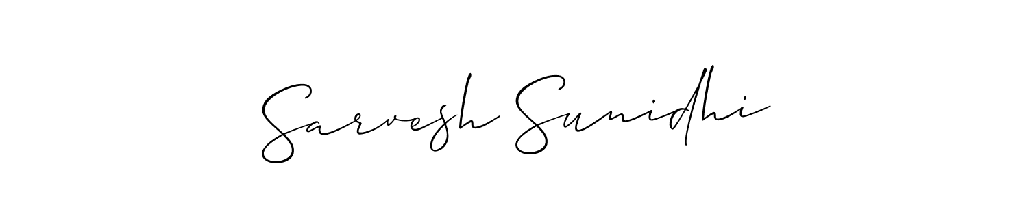 Make a beautiful signature design for name Sarvesh Sunidhi. With this signature (Allison_Script) style, you can create a handwritten signature for free. Sarvesh Sunidhi signature style 2 images and pictures png