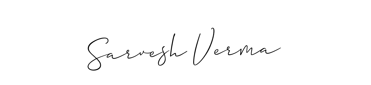 You should practise on your own different ways (Allison_Script) to write your name (Sarvesh Verma) in signature. don't let someone else do it for you. Sarvesh Verma signature style 2 images and pictures png