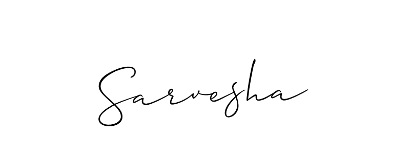 Allison_Script is a professional signature style that is perfect for those who want to add a touch of class to their signature. It is also a great choice for those who want to make their signature more unique. Get Sarvesha name to fancy signature for free. Sarvesha signature style 2 images and pictures png