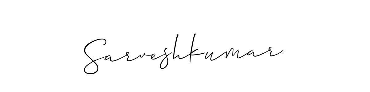 Also we have Sarveshkumar name is the best signature style. Create professional handwritten signature collection using Allison_Script autograph style. Sarveshkumar signature style 2 images and pictures png