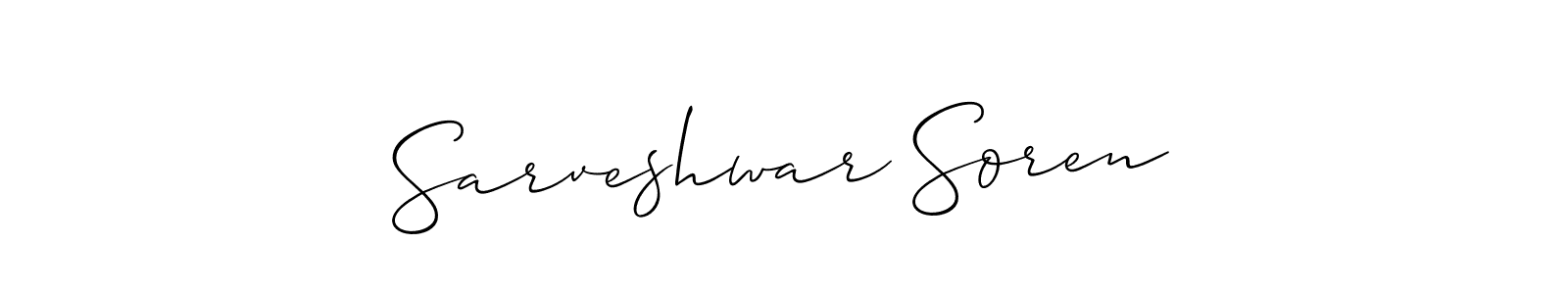 Use a signature maker to create a handwritten signature online. With this signature software, you can design (Allison_Script) your own signature for name Sarveshwar Soren. Sarveshwar Soren signature style 2 images and pictures png