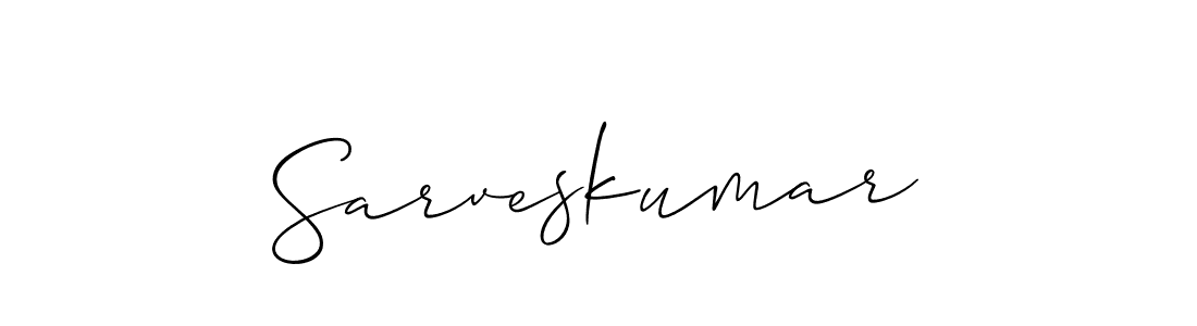 if you are searching for the best signature style for your name Sarveskumar. so please give up your signature search. here we have designed multiple signature styles  using Allison_Script. Sarveskumar signature style 2 images and pictures png