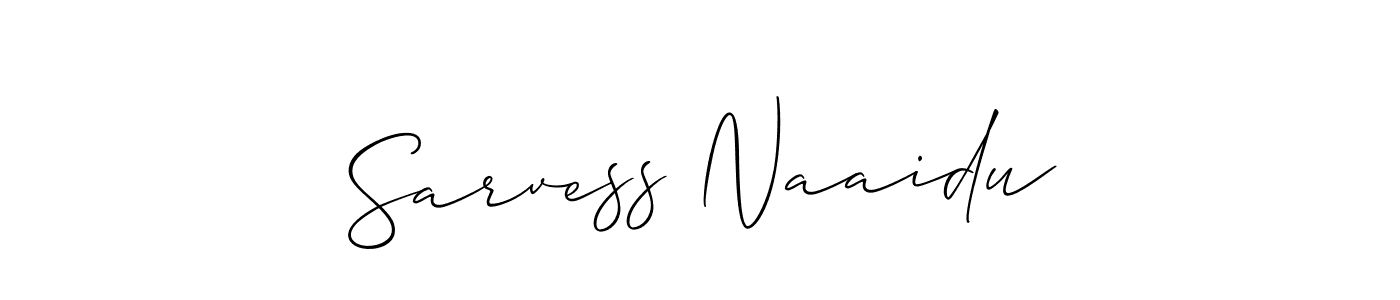 if you are searching for the best signature style for your name Sarvess Naaidu. so please give up your signature search. here we have designed multiple signature styles  using Allison_Script. Sarvess Naaidu signature style 2 images and pictures png