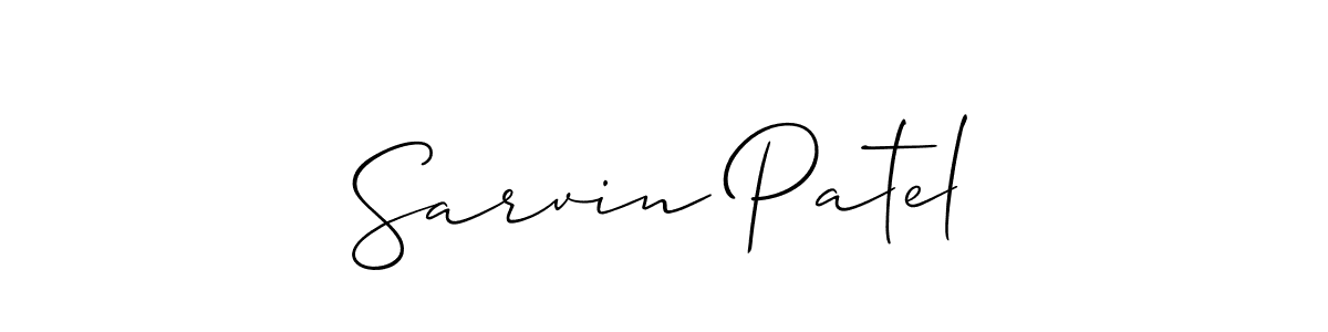 Similarly Allison_Script is the best handwritten signature design. Signature creator online .You can use it as an online autograph creator for name Sarvin Patel. Sarvin Patel signature style 2 images and pictures png