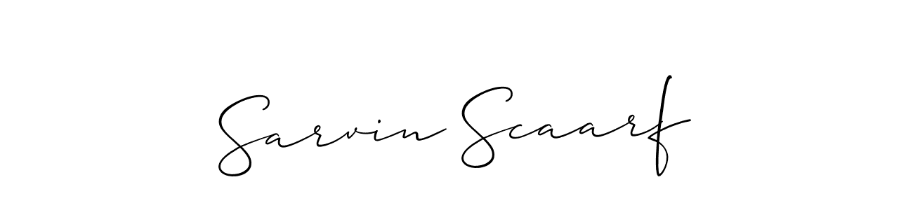 Check out images of Autograph of Sarvin Scaarf name. Actor Sarvin Scaarf Signature Style. Allison_Script is a professional sign style online. Sarvin Scaarf signature style 2 images and pictures png