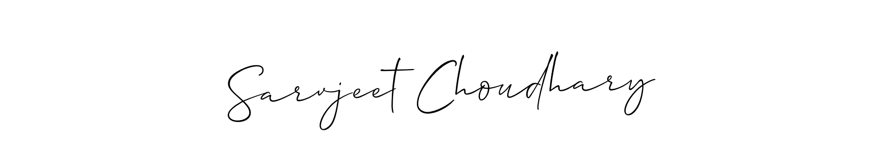 How to make Sarvjeet Choudhary signature? Allison_Script is a professional autograph style. Create handwritten signature for Sarvjeet Choudhary name. Sarvjeet Choudhary signature style 2 images and pictures png
