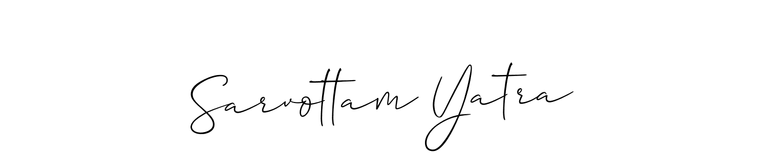 Also we have Sarvottam Yatra name is the best signature style. Create professional handwritten signature collection using Allison_Script autograph style. Sarvottam Yatra signature style 2 images and pictures png