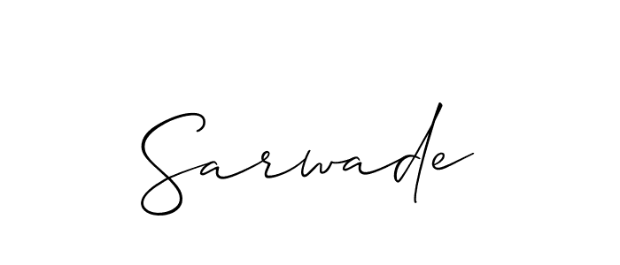 if you are searching for the best signature style for your name Sarwade. so please give up your signature search. here we have designed multiple signature styles  using Allison_Script. Sarwade signature style 2 images and pictures png