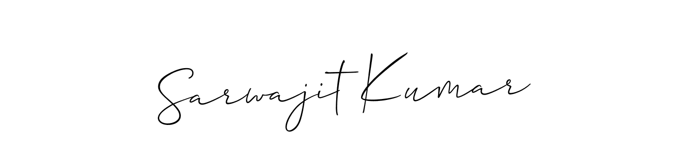 You should practise on your own different ways (Allison_Script) to write your name (Sarwajit Kumar) in signature. don't let someone else do it for you. Sarwajit Kumar signature style 2 images and pictures png